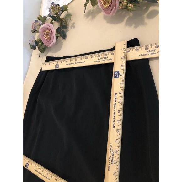 Ben Marc Women Black 2 Pc Skirt Jacket 16 Long Sleeve Formal Preppy Office Siren - Picture 10 of 12